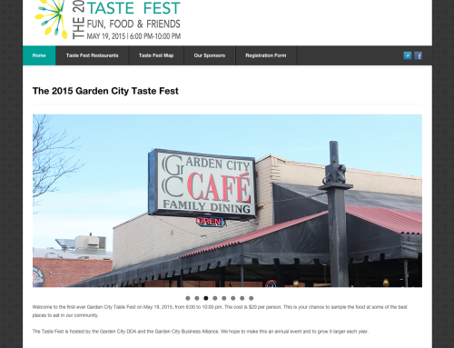 The Garden City Taste Fest will be lots of fun – and check out the event website created by Palmerworks